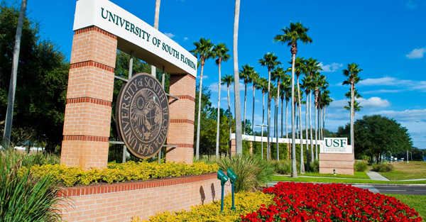 entrance to the campus of the University of South Florida