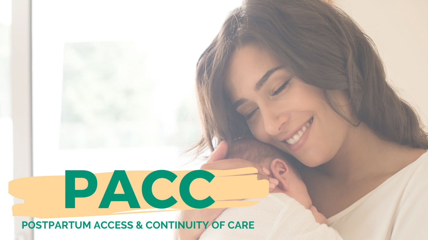 PACC mom and baby with PACC logo