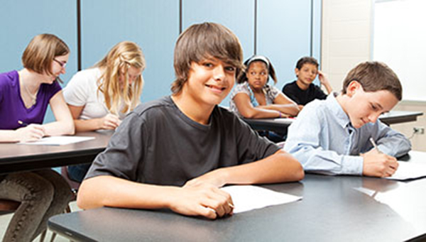 Teens in a classroom