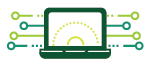 Icon of laptop with resources