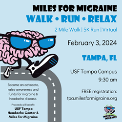 Tampa Miles for Migraine flyer, February 3, 2024