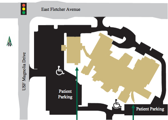 Psychiatry Directions and Parking Map