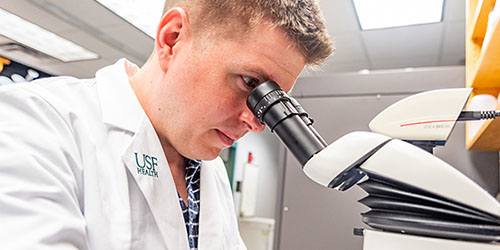 USF student conducting clincal research