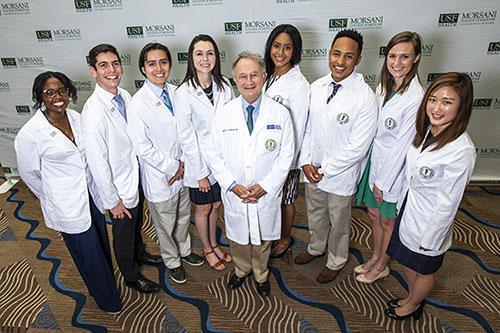 Dr. Charles Lockwood with USF MD Program students