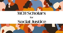 mch scholars for social justice text in between iconography of illustrated people. 