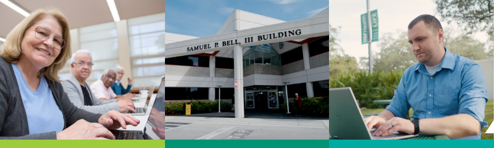 A collage of three images depicting campus resources and guidelines for COPH faculty.