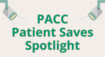 PACC Patient Saves Spotlight with spotlights