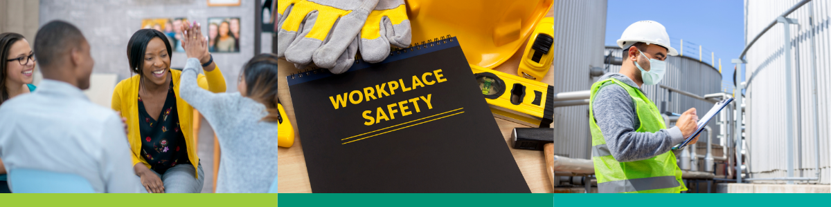 Various images depicting occupational health and safety