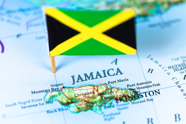 map of jamaica