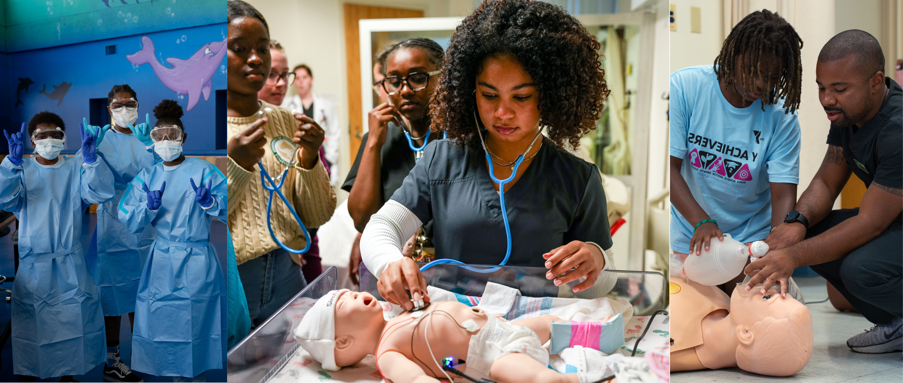 K-12 students conducting nursing protocols