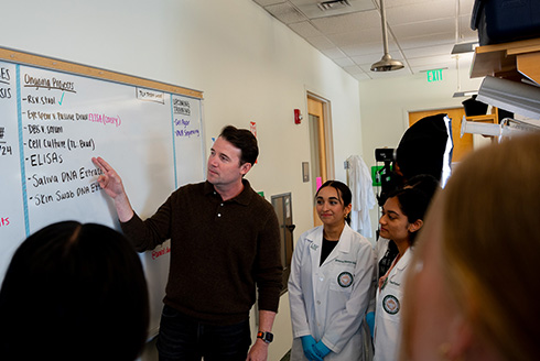 Ryan Pace with Students