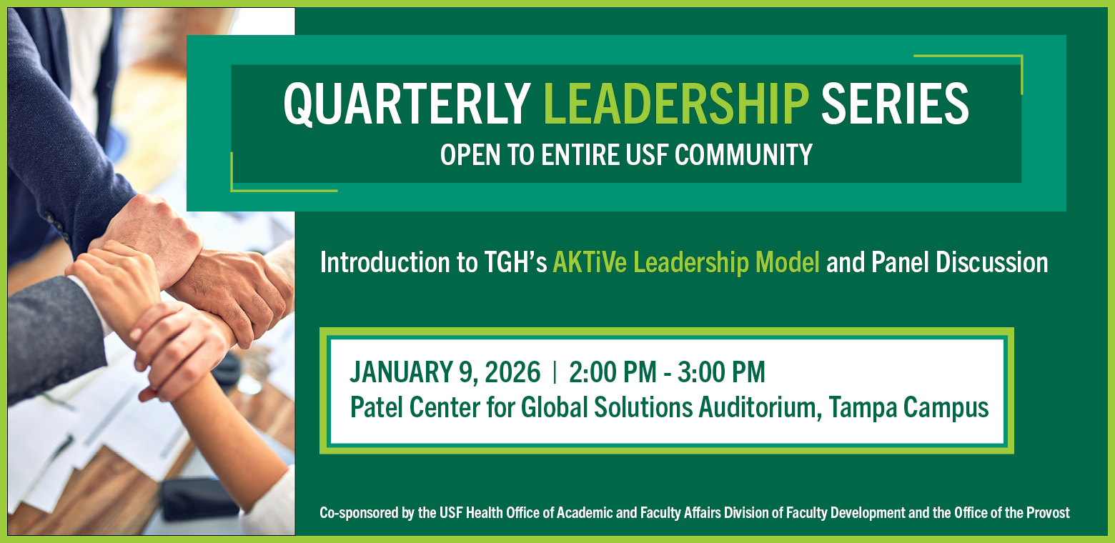 Quarterly Leadership Series event poster
