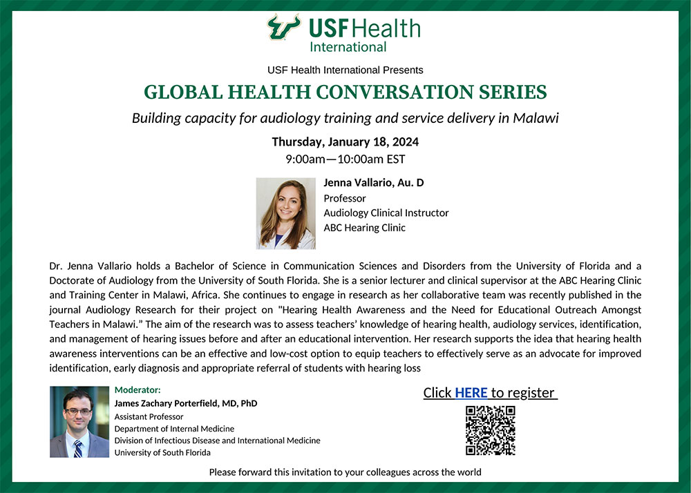 Dr Jenna Vallario Global Health Conversation Series