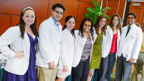 Educational Program students in white coats