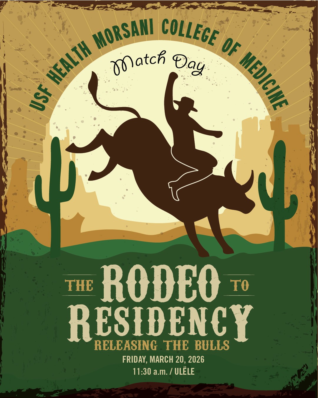 Rodeo to Residency Match Day flyer March 20 1130am