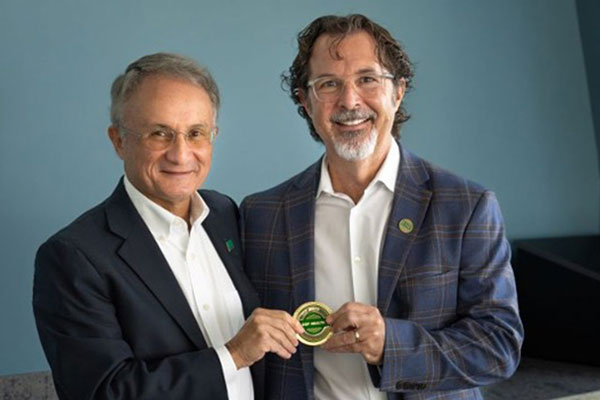 Javier Cuevas, PhD, was recently presented with a USF Health Culture Coin