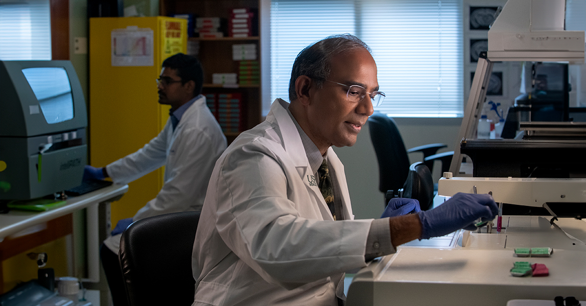 Doctors working in the lab