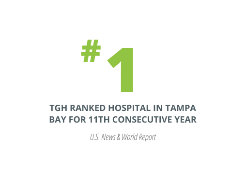 1%, TGH ranked hospital in Tampa Bay for 11th consecutive year, U.S. News and World Report