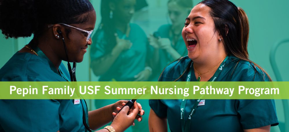 Two high school students smiling during pepin summer program 