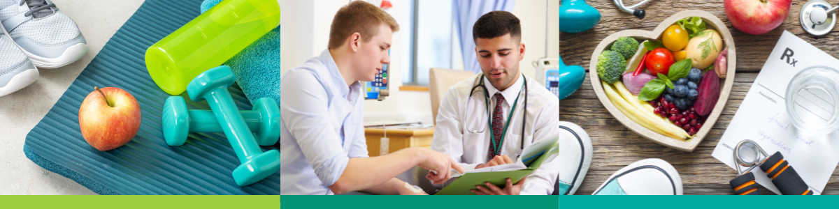 Various images depicting health and wellness