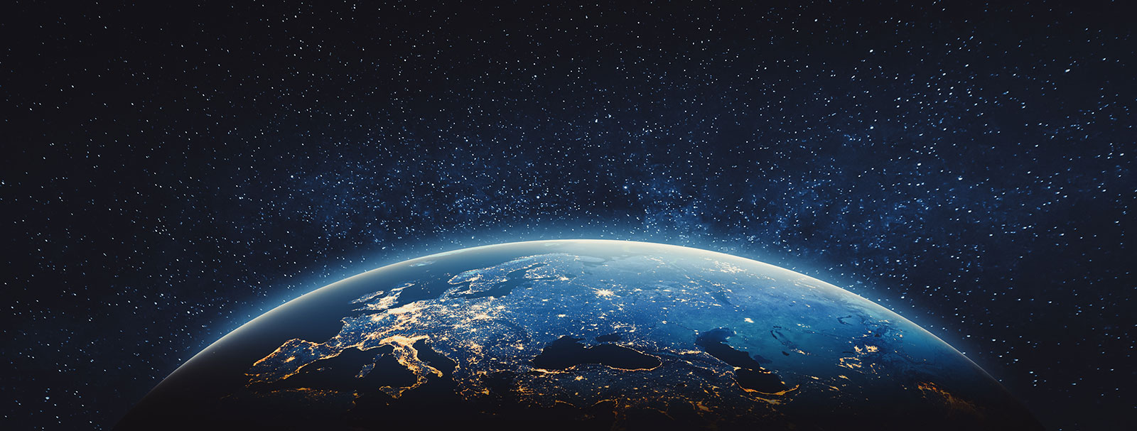 Outer space view of earth