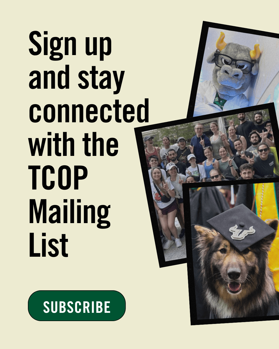 Sign up and stay connected with the TCOP mailing list