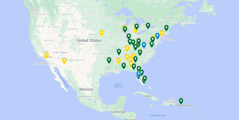 Global map of current IM Residency students