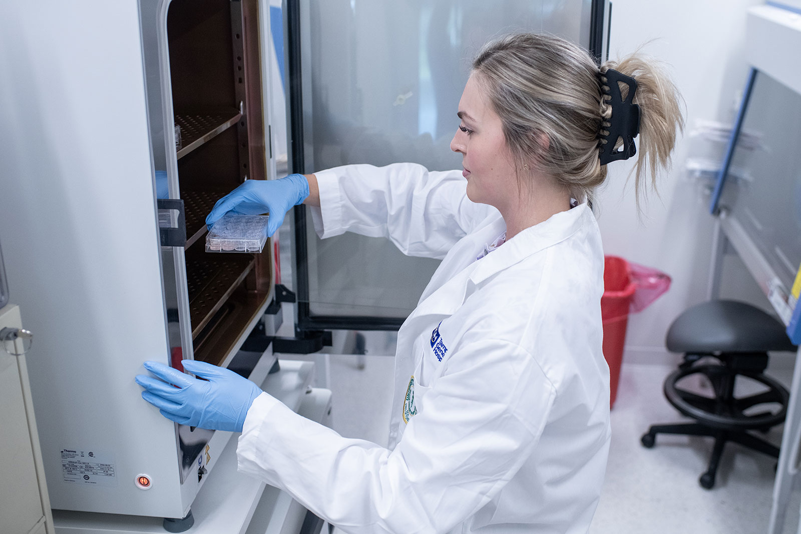 Researcher with Experiment 