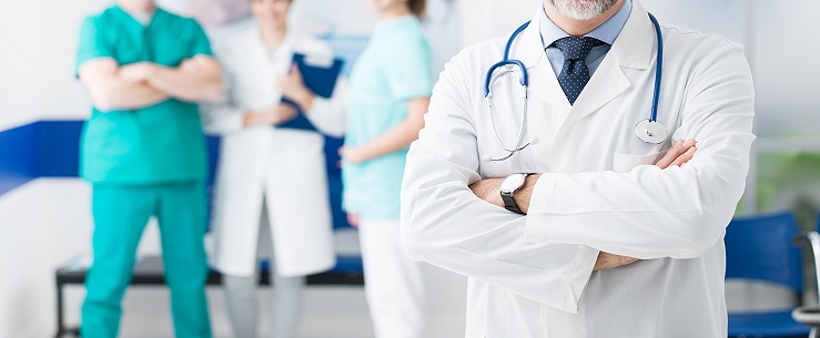Close up of a group of doctors