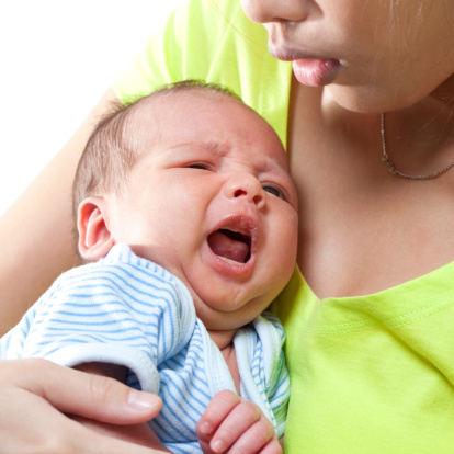 Mother with Crying Newborn